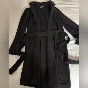 Black Women's Belted Trench Coat